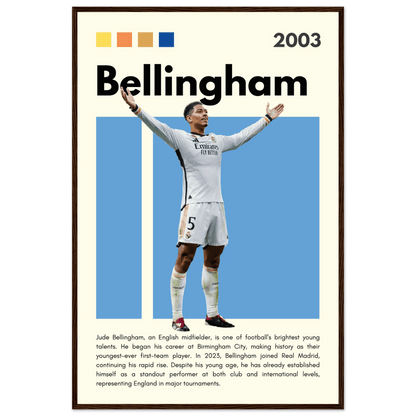 Jude Bellingham Real Madrid Football Legends Poster Wall Art - Vibrantwalls