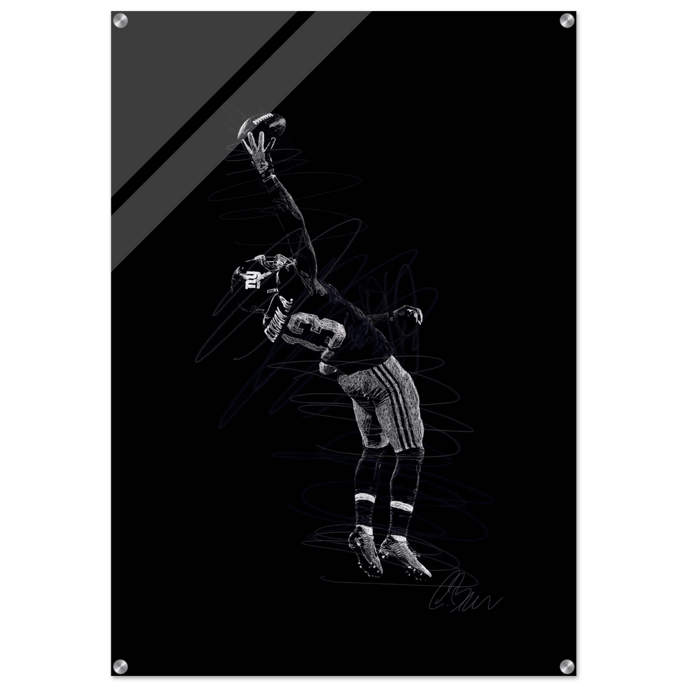 Dynamic Football Player Acrylic Print – Modern Sport Art, Vibrant & Durable Wall Decor in Multiple Sizes - Vibrantwalls
