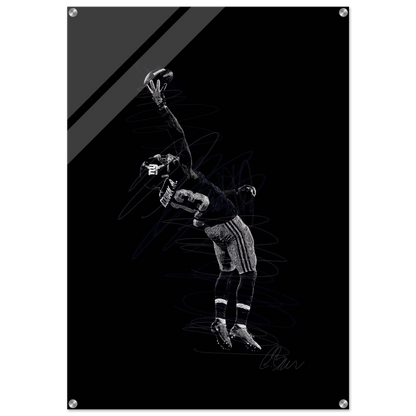 Dynamic Football Player Acrylic Print – Modern Sport Art, Vibrant & Durable Wall Decor in Multiple Sizes - Vibrantwalls