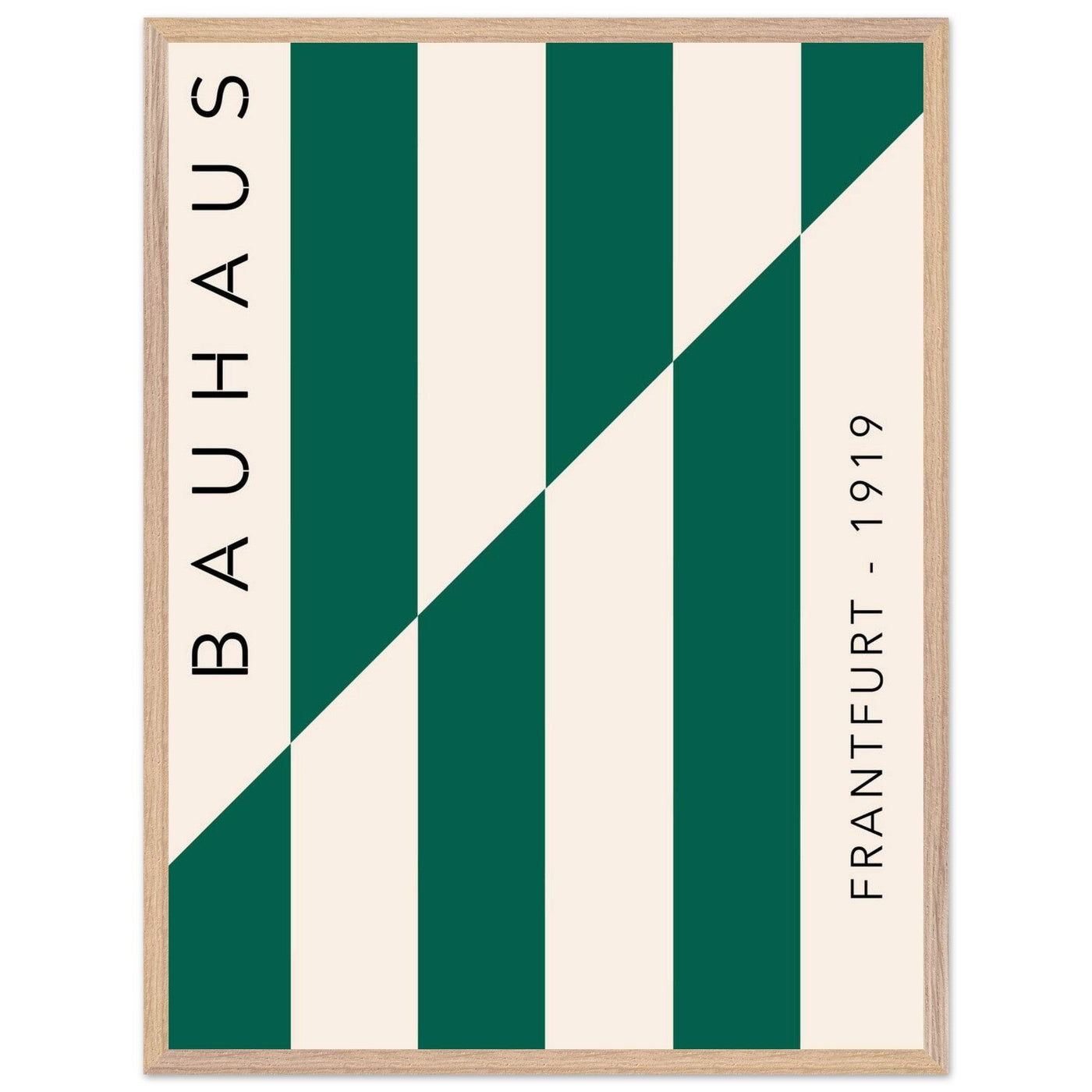 Bauhaus Emerald Green & Cream Modern - Vibrantwalls