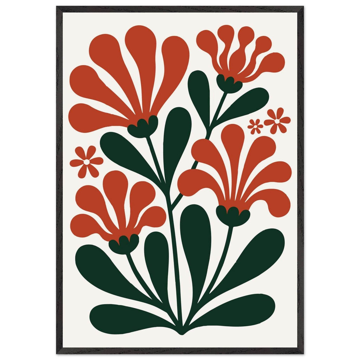 Floral Bloom Terracotta Pot in Green Design for Stylish Plant Display - Vibrantwalls