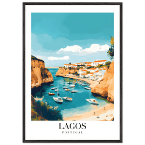 Lagos Portugal Framed Poster – Coastal Charm Travel Art with Wooden Frame - Vibrantwalls
