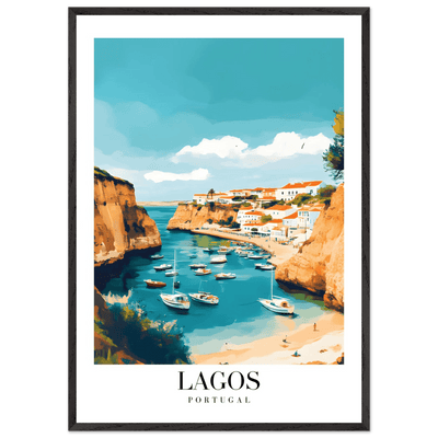 Lagos Portugal Framed Poster – Coastal Charm Travel Art with Wooden Frame - Vibrantwalls