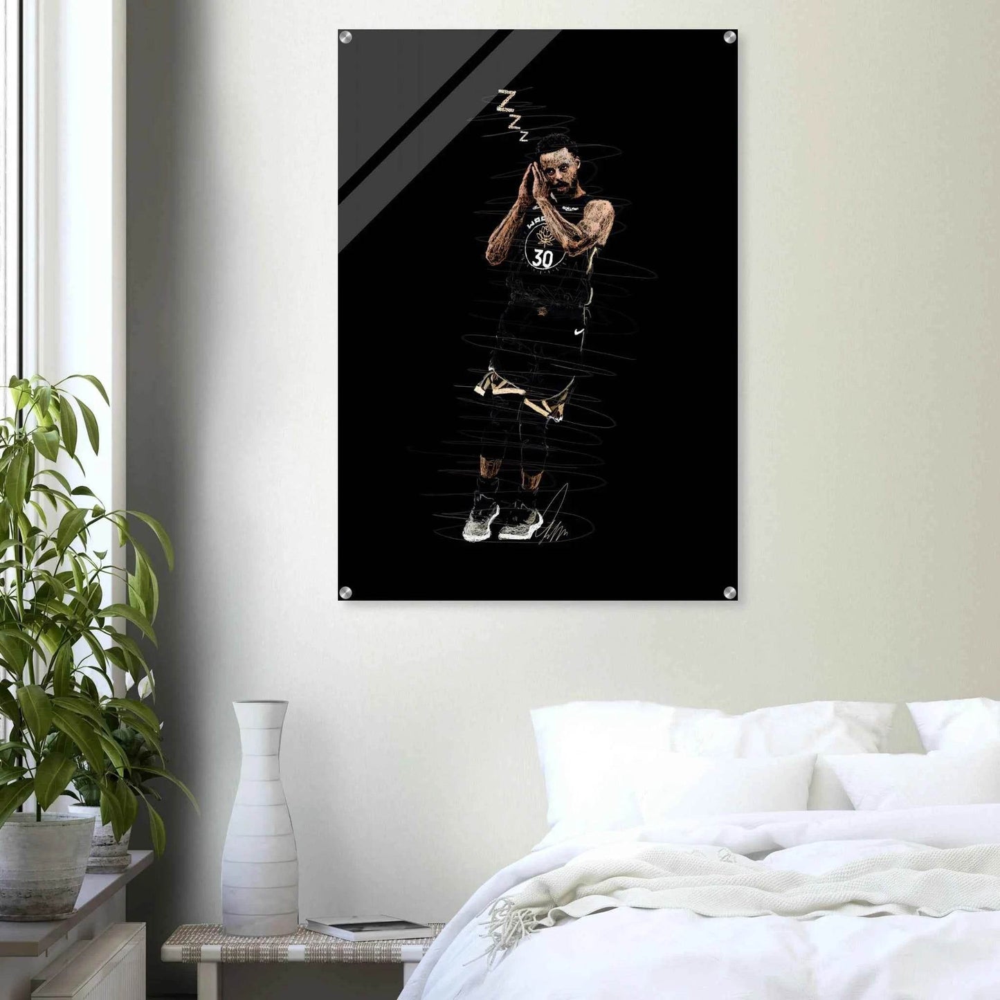 Stephen Curry 'Night Night' Acrylic Print – Iconic, Modern & Durable NBA Art - Vibrantwalls