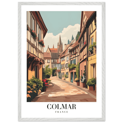 Colmar France Framed Poster – Vintage European Village Wall Art with Wooden Frame - Vibrantwalls