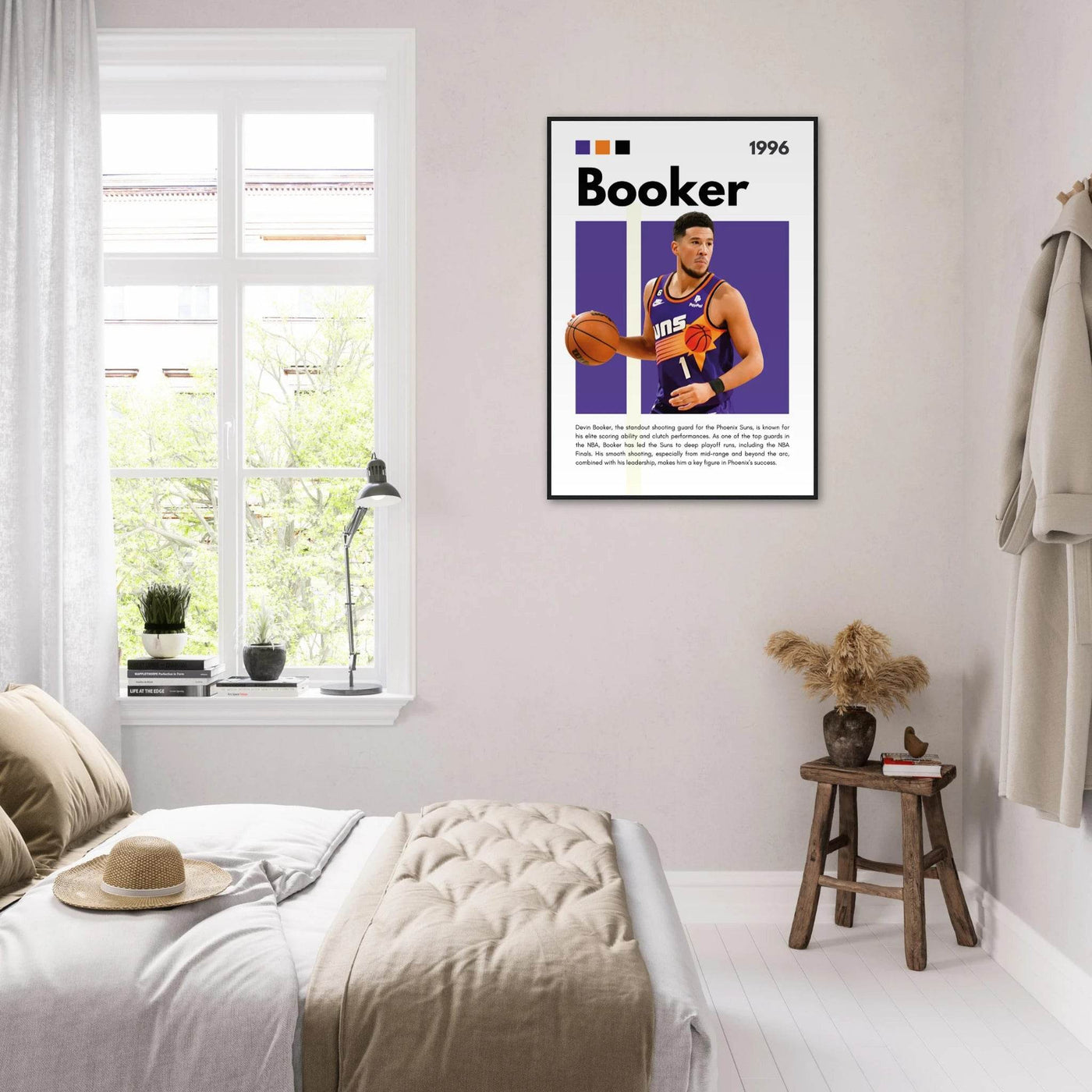Devin Booker Phoenix Suns Modern Art Print - Vibrantwalls