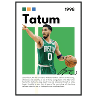 Jayson Tatum Boston Celtics Star NBA Legends Poster Wall Art - Vibrantwalls