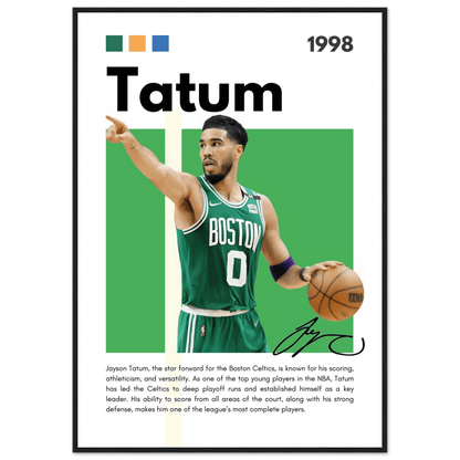 Jayson Tatum Boston Celtics Star Framed Poster - Vibrantwalls