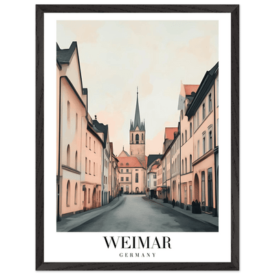 Weimar Germany Framed Poster – Vintage European Cityscape Wall Art with Wooden Frame - Vibrantwalls