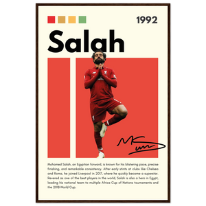 Mohamed Salah Liverpool FC Framed Poster – Iconic Yoga Pose Football Art Print 60x90 cm 24x36″ Dark wood frame Vibrantwalls