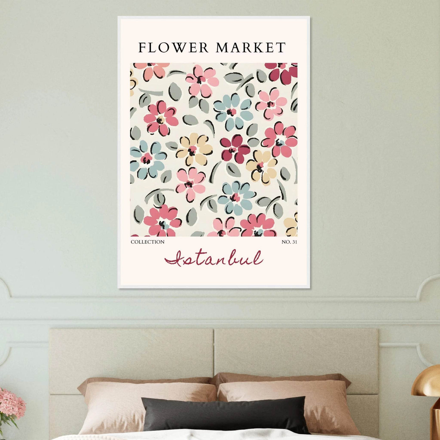 Flower Market Istanbul Art Print – Vibrant Floral Abstract Framed Poster | Ready-to-Hang Decor - Vibrantwalls