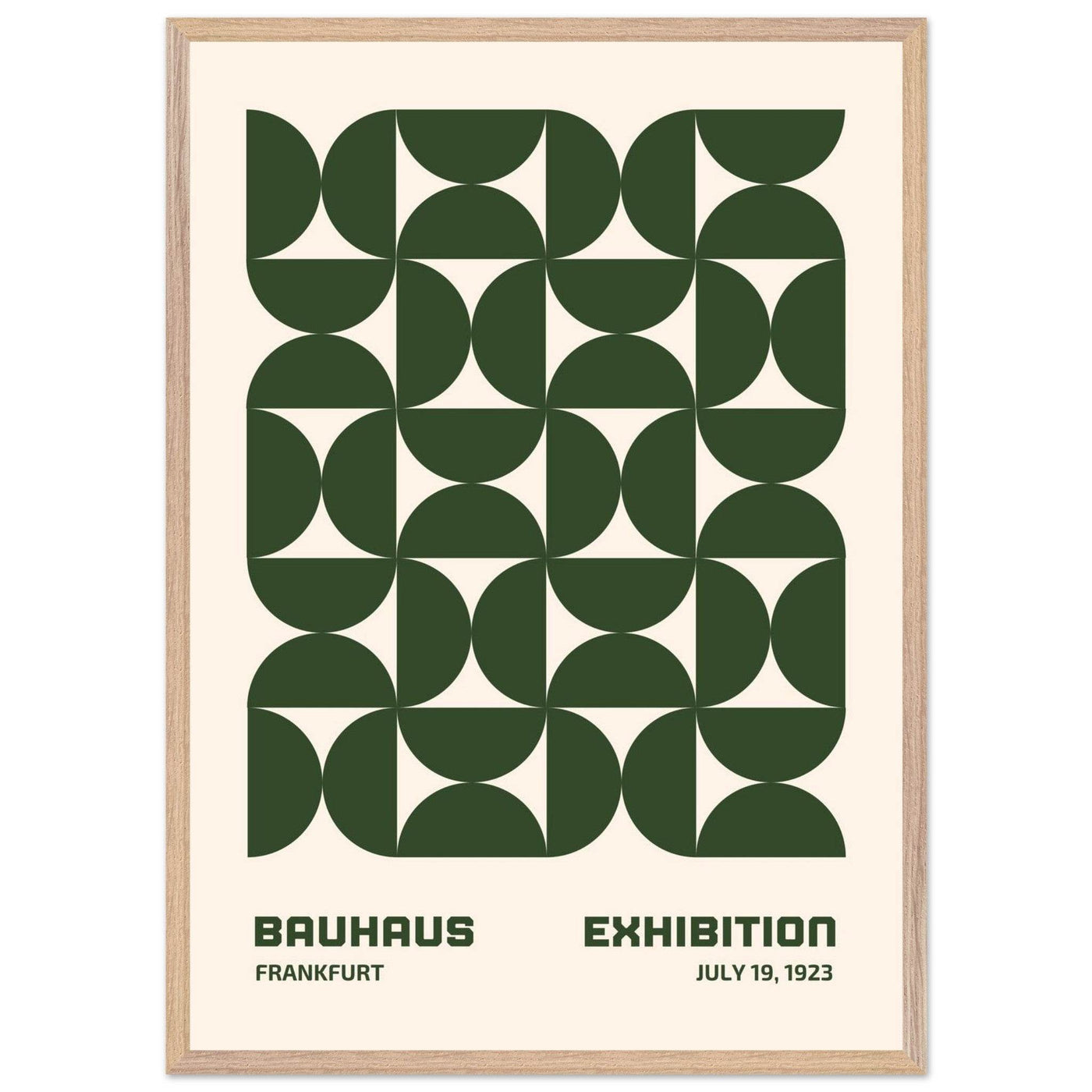 Bauhaus Forest Green & Cream Modern - Vibrantwalls