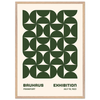 Bauhaus Forest Green & Cream Modern - Vibrantwalls