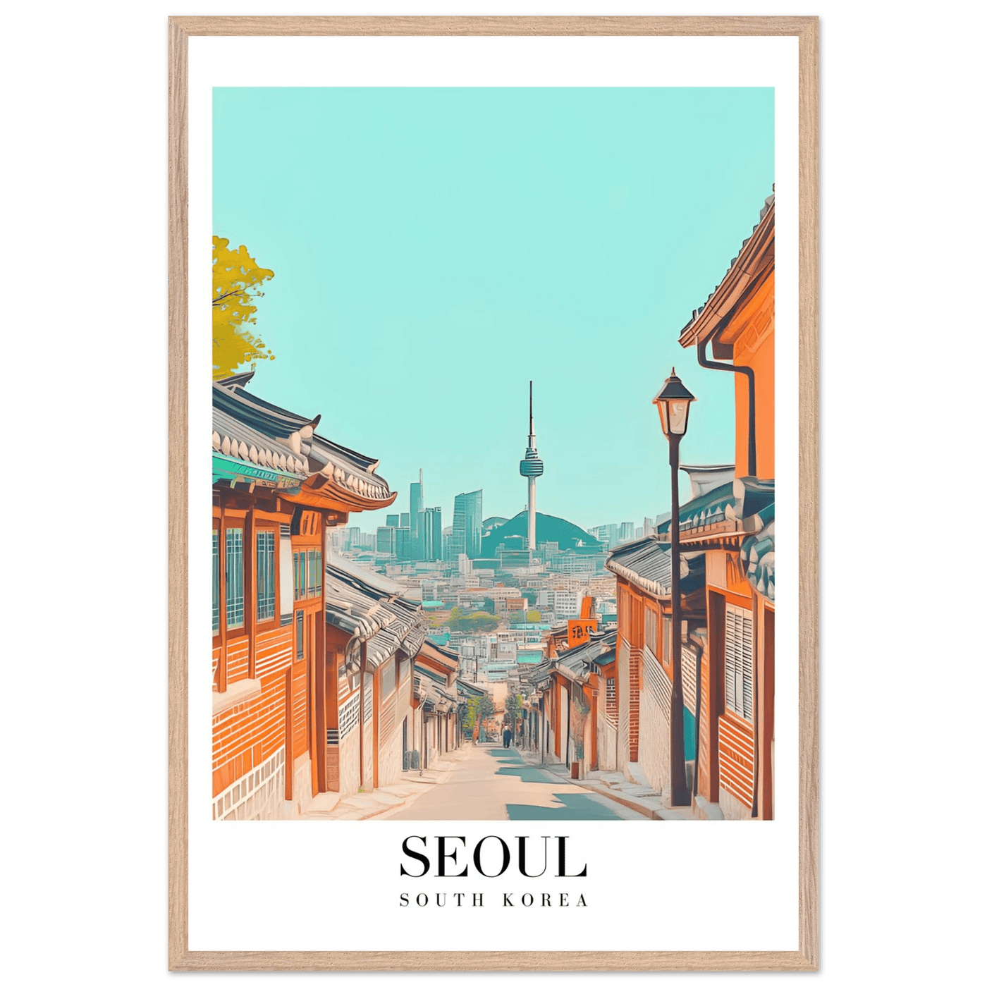 Seoul South Korea Framed Poster – Modern Cityscape & Traditional Charm Wall Art - Vibrantwalls