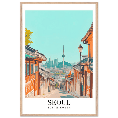 Seoul South Korea Framed Poster – Modern Cityscape & Traditional Charm Wall Art - Vibrantwalls