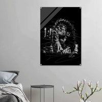 Michael Jackson Acrylic Print - Abstract Black & White Sketch Modern Wall Art in Multiple Sizes - Vibrantwalls