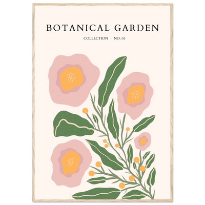 Botanical Garden Collection Framed Poster - Abstract Floral Art Prints in Soft Pinks & Greens | Ready-to-Hang - Vibrantwalls