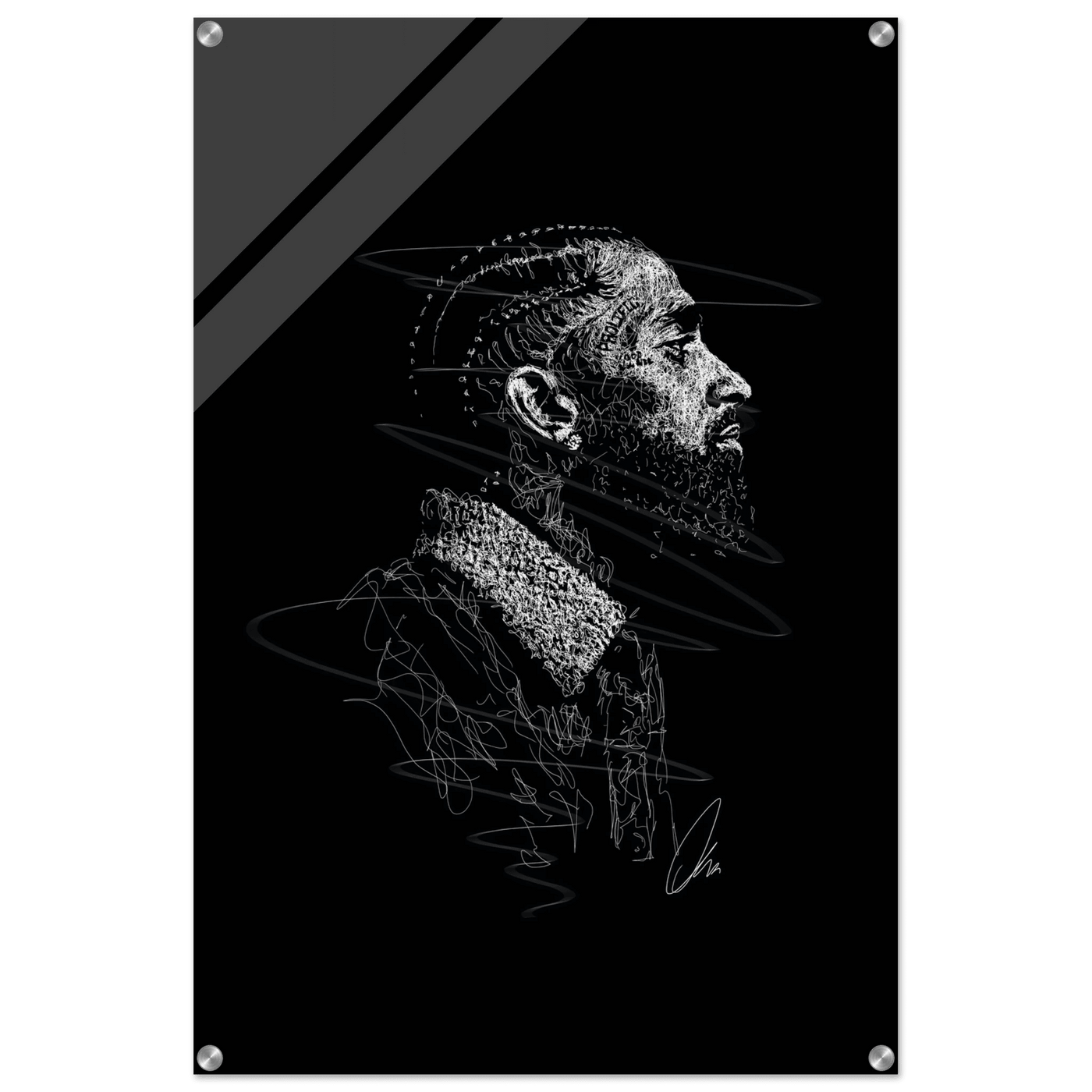 Nipsey Hussle Abstract Acrylic Print – Iconic, Contemporary, Durable Wall Art in Multiple Sizes - Vibrantwalls