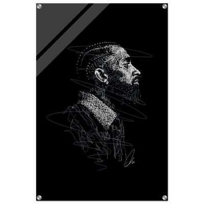 Nipsey Hussle Abstract Acrylic Print – Iconic, Contemporary, Durable Wall Art in Multiple Sizes - Vibrantwalls