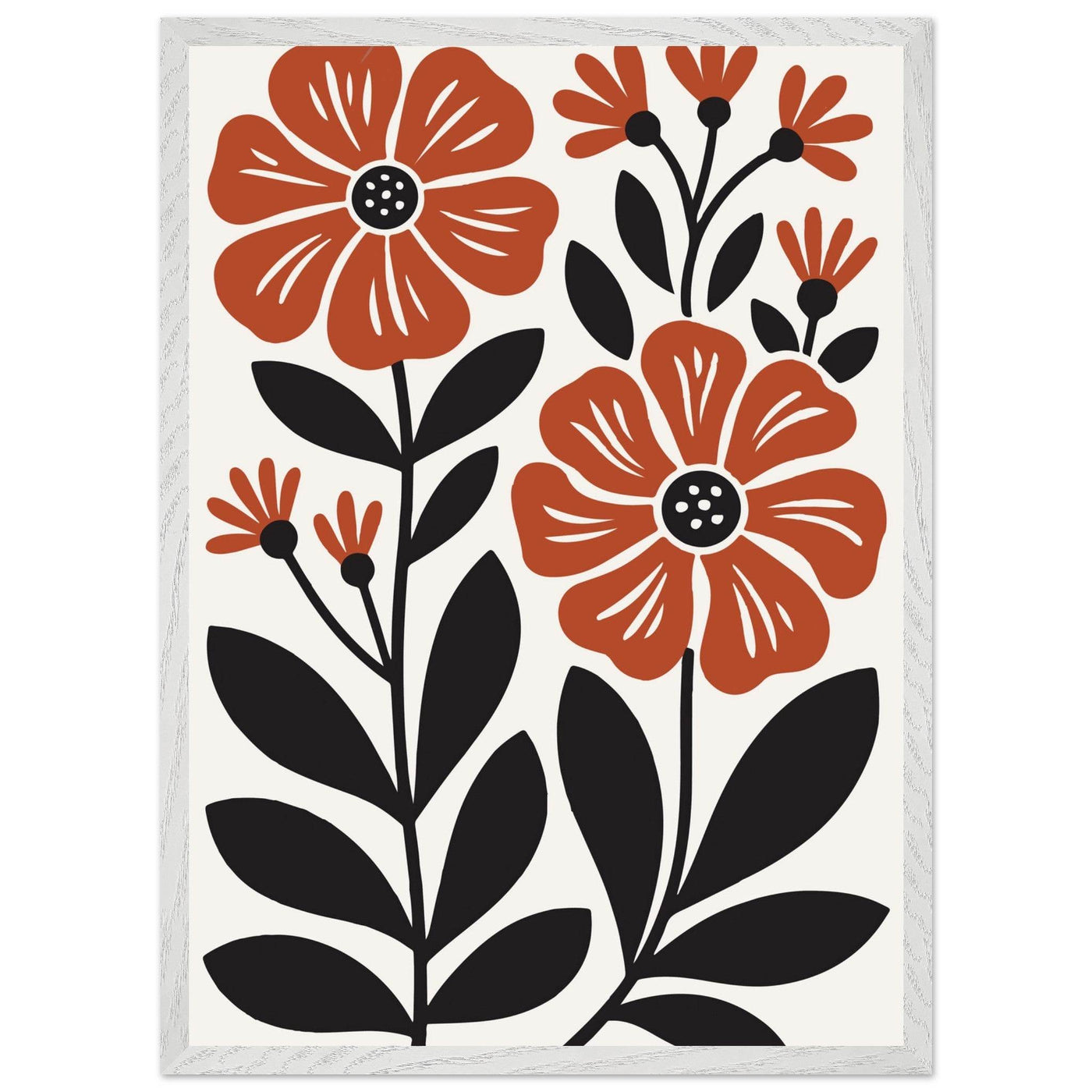 Abstract Floral Bloom Modern Botanical Art - Vibrantwalls