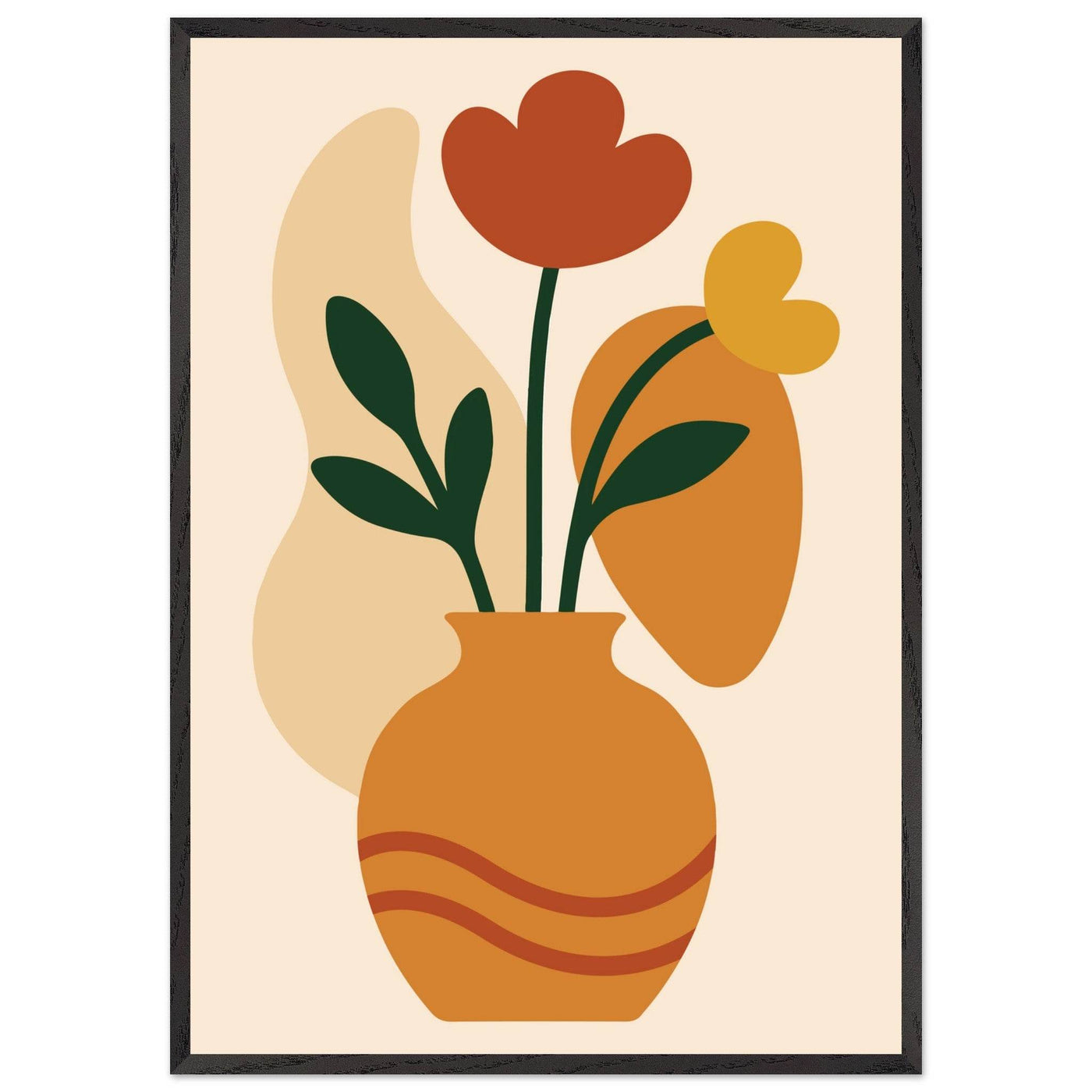 Abstract Floral Vase - Vibrantwalls