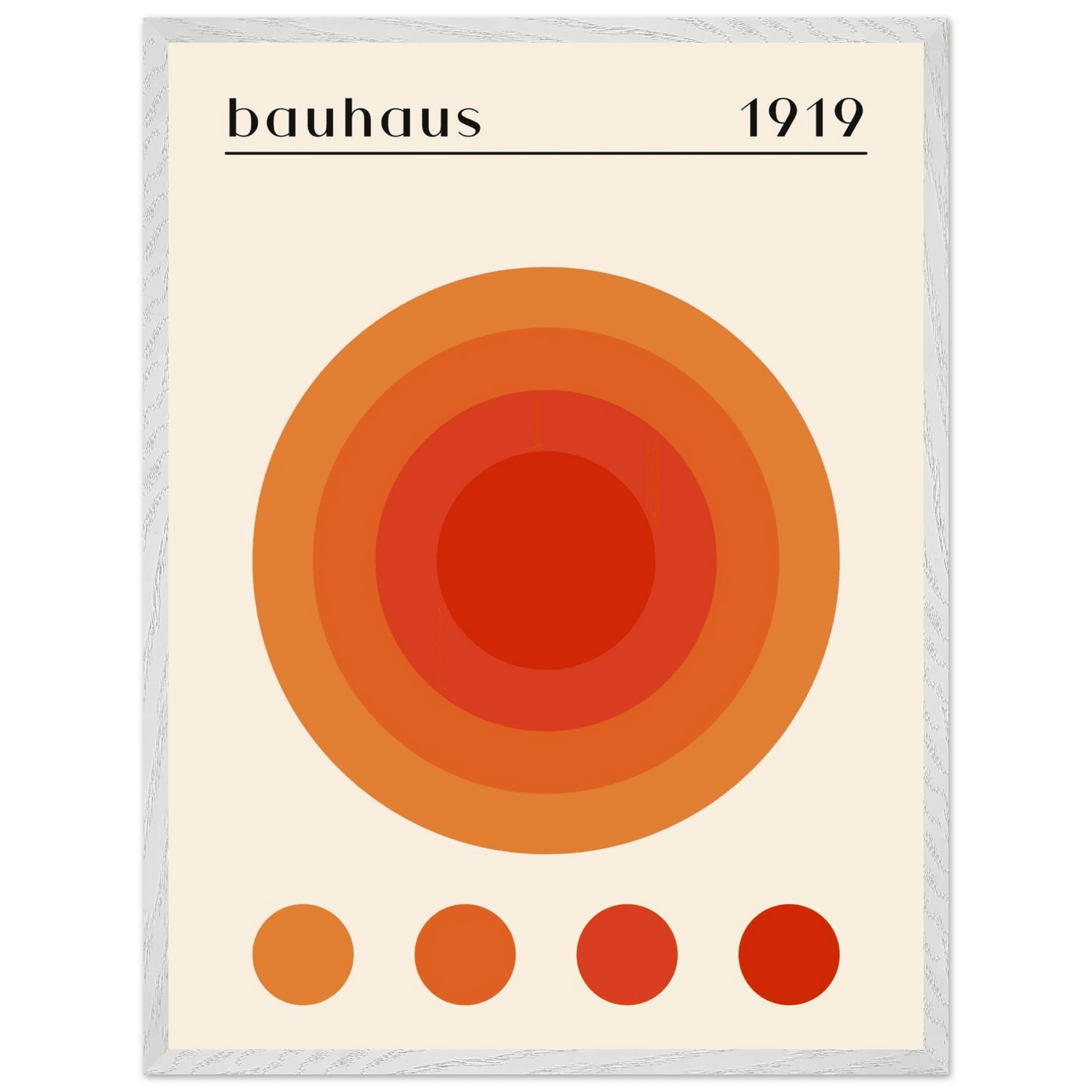 Bauhaus 1919 Orange & Red Circles - Vibrantwalls