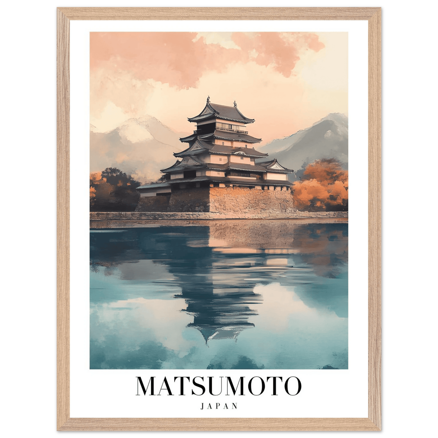 Matsumoto Japan Framed Poster – Serene Travel Wall Art with Wooden Frame - Vibrantwalls