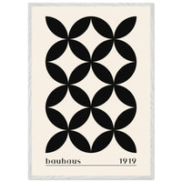 Bauhaus 1919 Black Beige Circles Wall Art - Vibrantwalls
