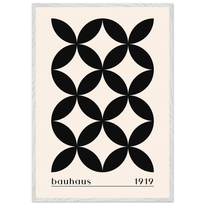 Bauhaus 1919 Black & Beige Circles - Vibrantwalls