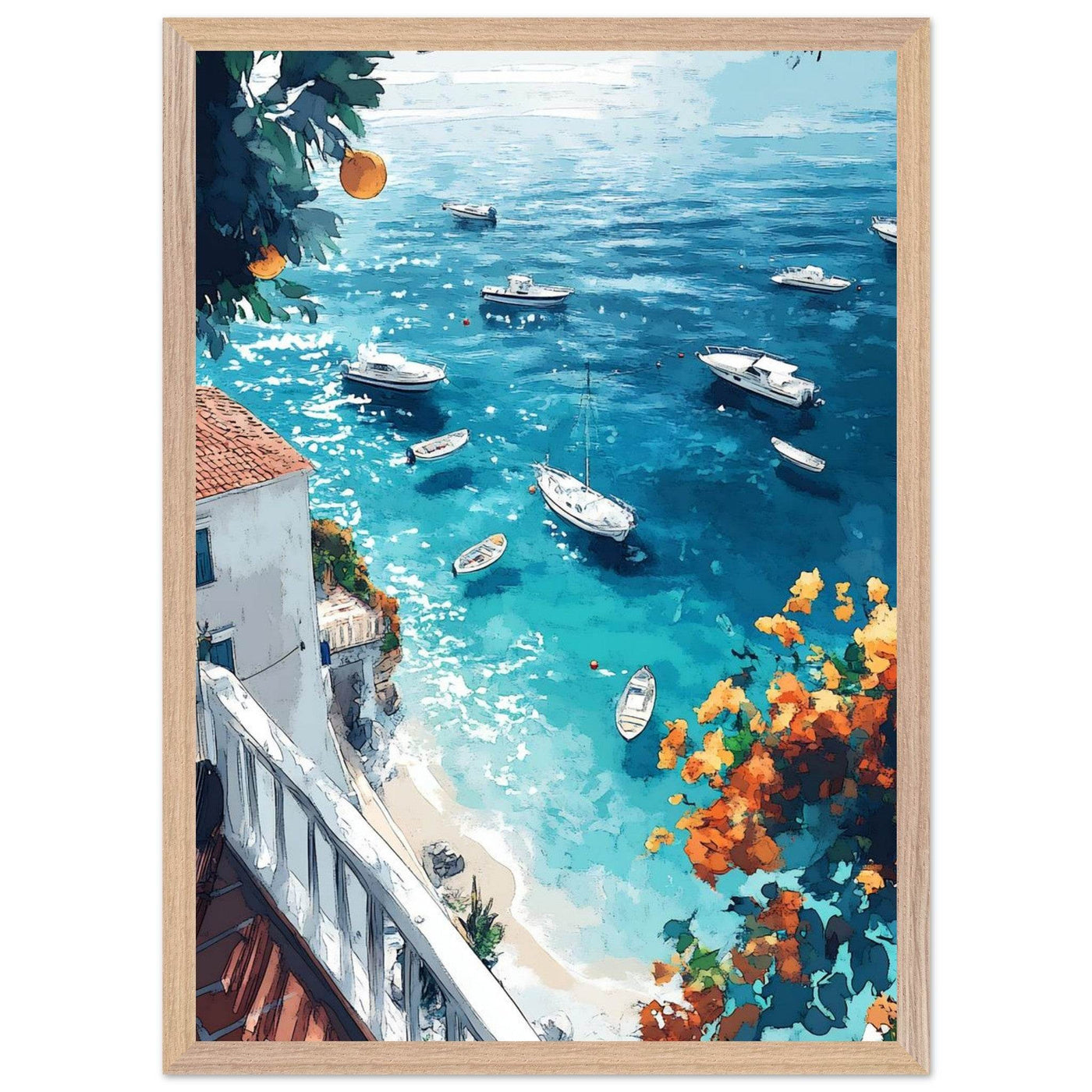 Vintage Italian Coastal View - Vibrantwalls