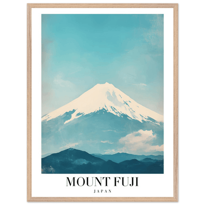 Mount Fuji Japan Framed Poster – Serene Vintage Travel Wall Art with Wooden Frame - Vibrantwalls