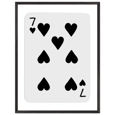 Seven of Spades Poker Card Print - Mounted & Framed Wall Art, Eco-Friendly Wood Frame in Multiple Finishes - Vibrantwalls