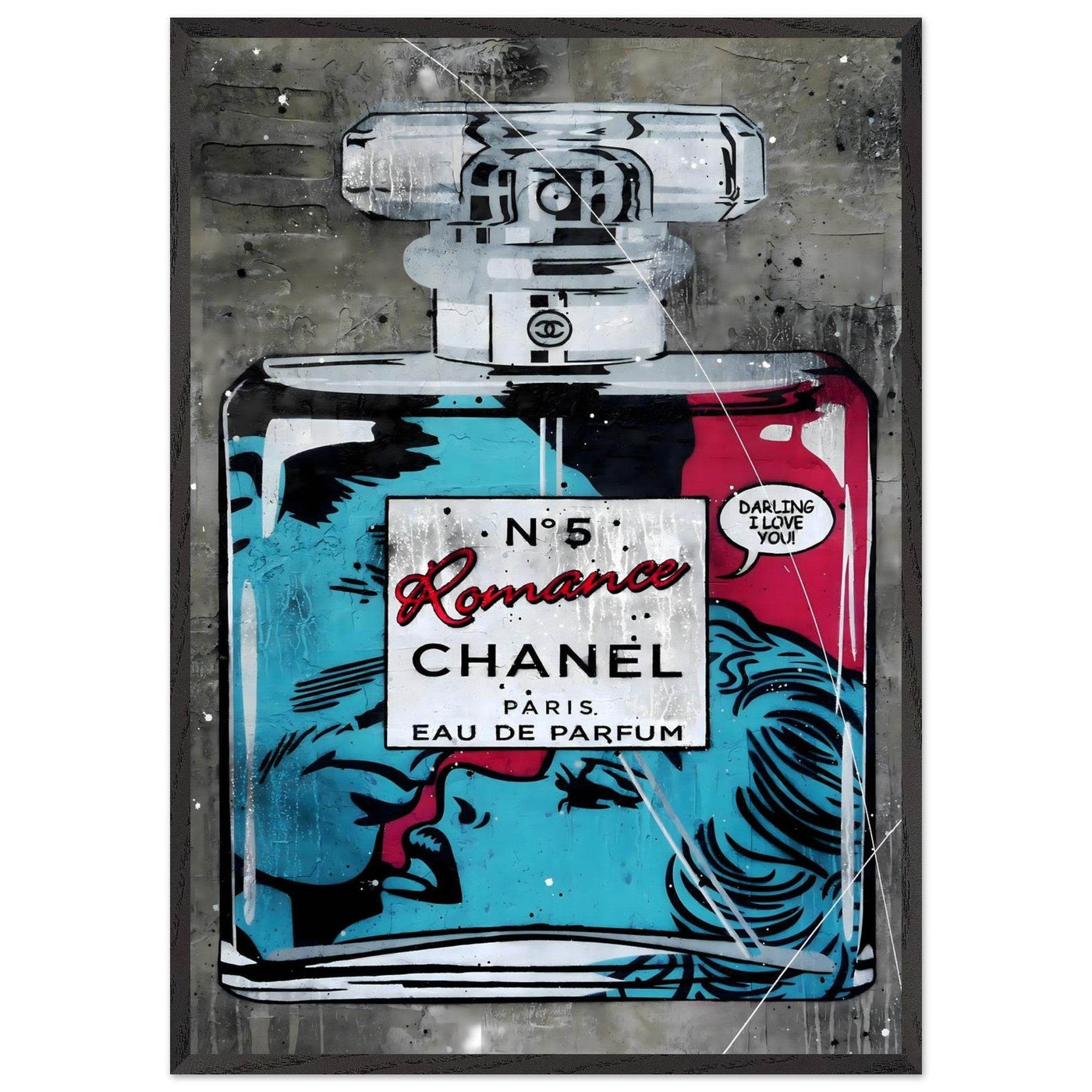 Chanel No. 5 'Romance' Pop Art Print - Iconic Fragrance Art in Your Choice of Frame & Size - Vibrantwalls