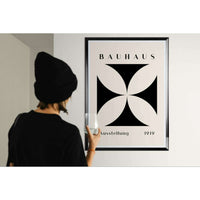 Bauhaus Black Beige Abstract Wall Art - Vibrantwalls