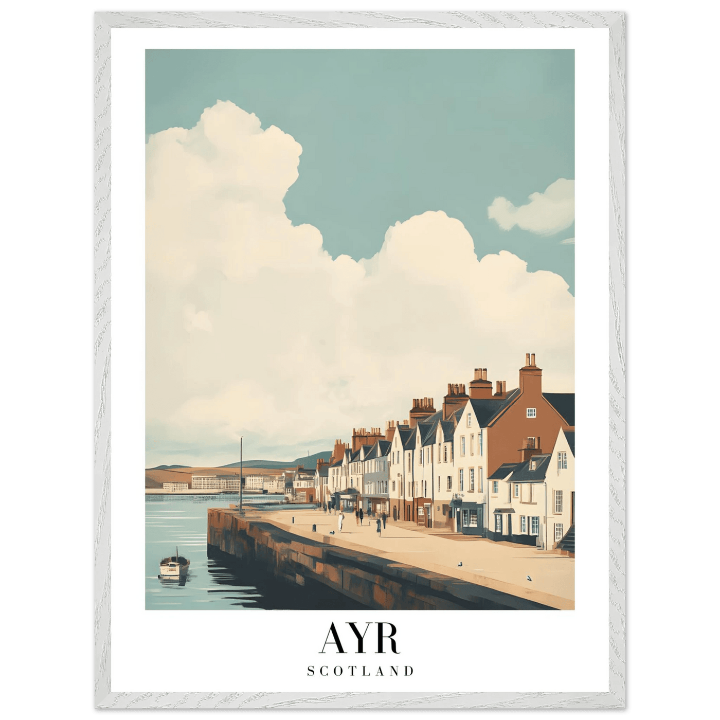Ayr Scotland Framed Poster – Coastal Charm Wall Art with Vintage Vibe & Wooden Frame - Vibrantwalls