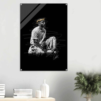 Notorious King Scribble Art Acrylic Print – Vibrant Modern Wall Art in Various Sizes - Vibrantwalls