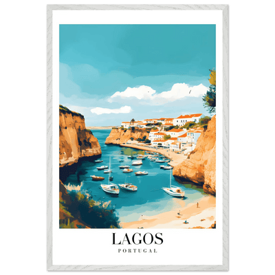 Lagos Portugal Framed Poster – Coastal Charm Travel Art with Wooden Frame - Vibrantwalls