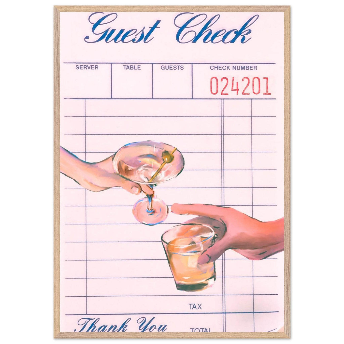Guest Check Cheers - Vibrantwalls