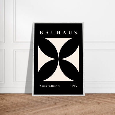 Bauhaus Ausstellung 1919 Black & Cream Minimalist - Vibrantwalls