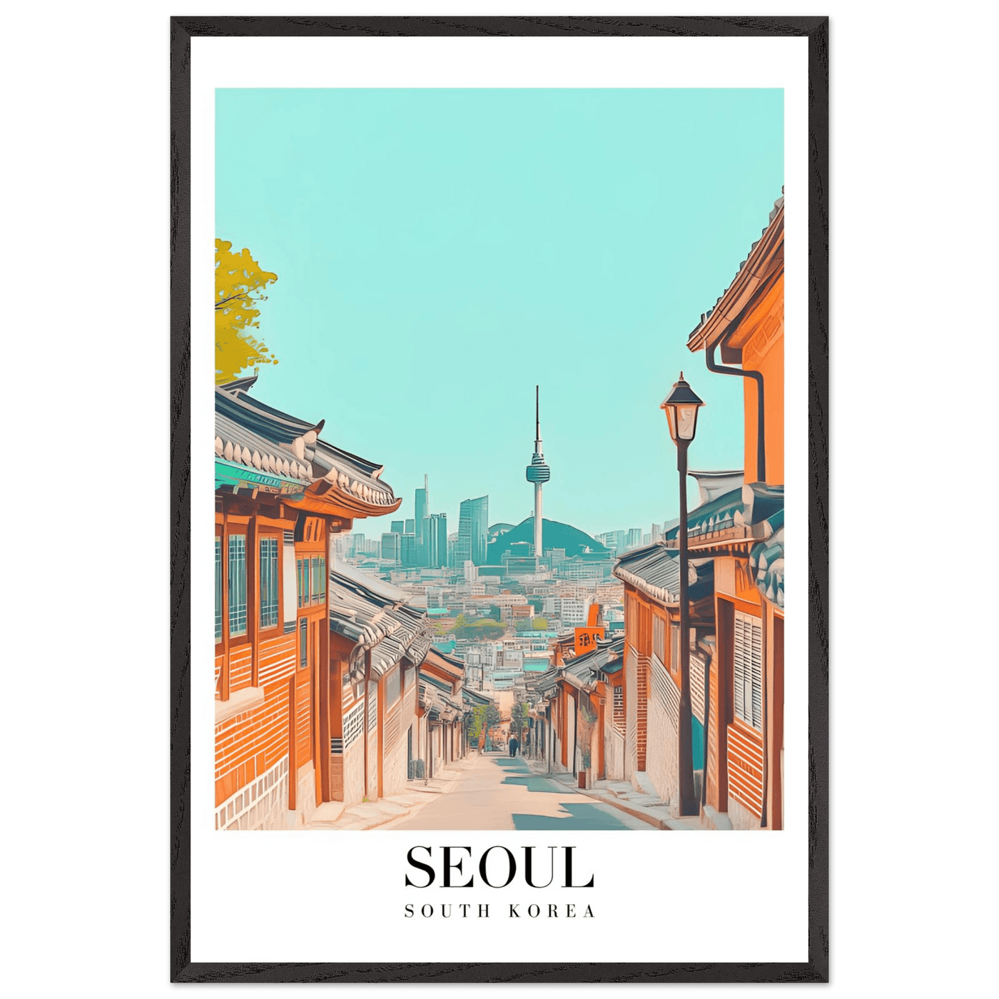 Seoul South Korea Framed Poster – Modern Cityscape & Traditional Charm Wall Art - Vibrantwalls