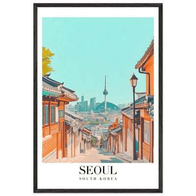Seoul South Korea Framed Poster – Modern Cityscape & Traditional Charm Wall Art - Vibrantwalls
