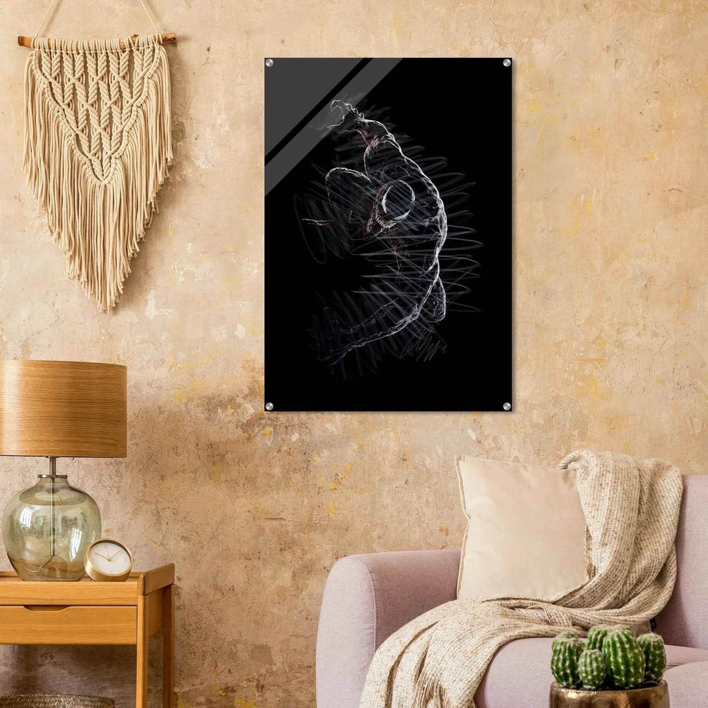 Abstract Glimmer Acrylic Print – Dynamic, Ghostly, Modern Wall Art in 18 Sizes - Vibrantwalls