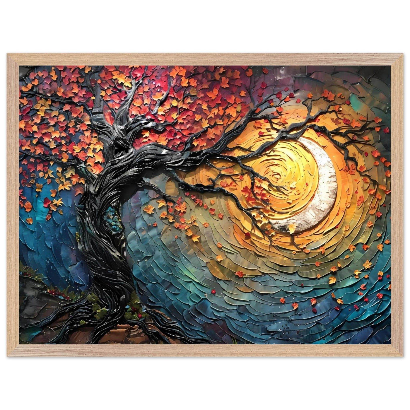 Impasto Style Autumn Tree of Life Poster - Vibrantwalls