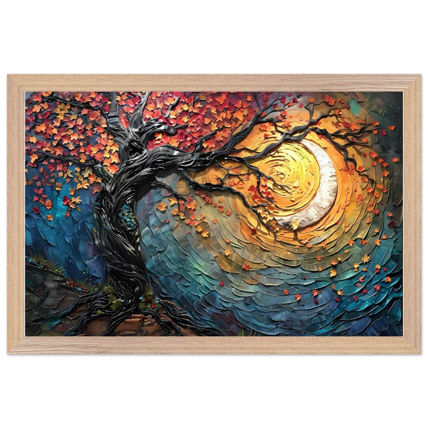 Impasto Style Autumn Tree of Life Poster - Vibrantwalls