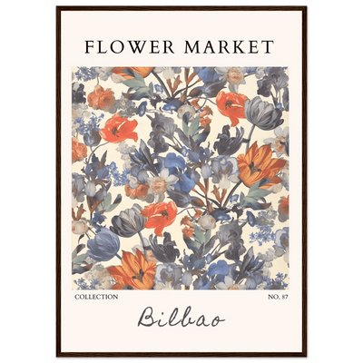 Flower Market Bilbao Print – Elegant Floral Framed Poster | Vibrant Nature & Botanical Art, Ready-to-Hang - Vibrantwalls
