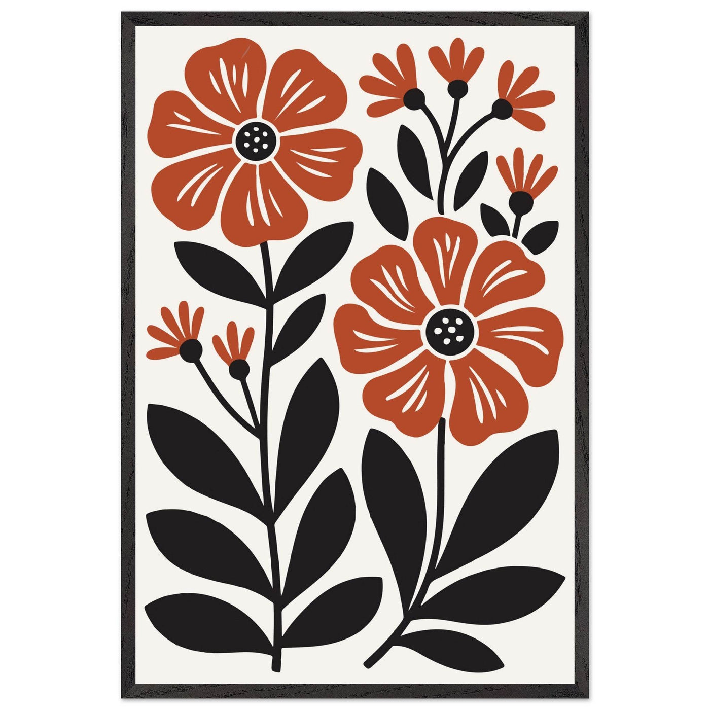 Abstract Floral Bloom Modern Botanical Art - Vibrantwalls