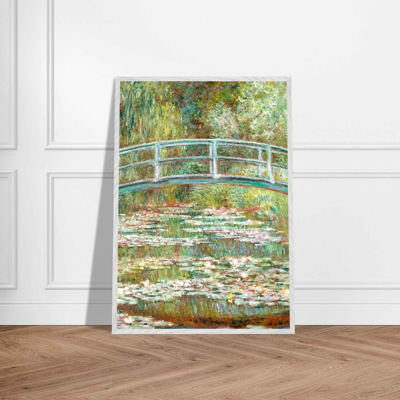 Bridge Over a Pond Art Print - Water Lilies Decorative Artwork for Your Space - Vibrantwalls