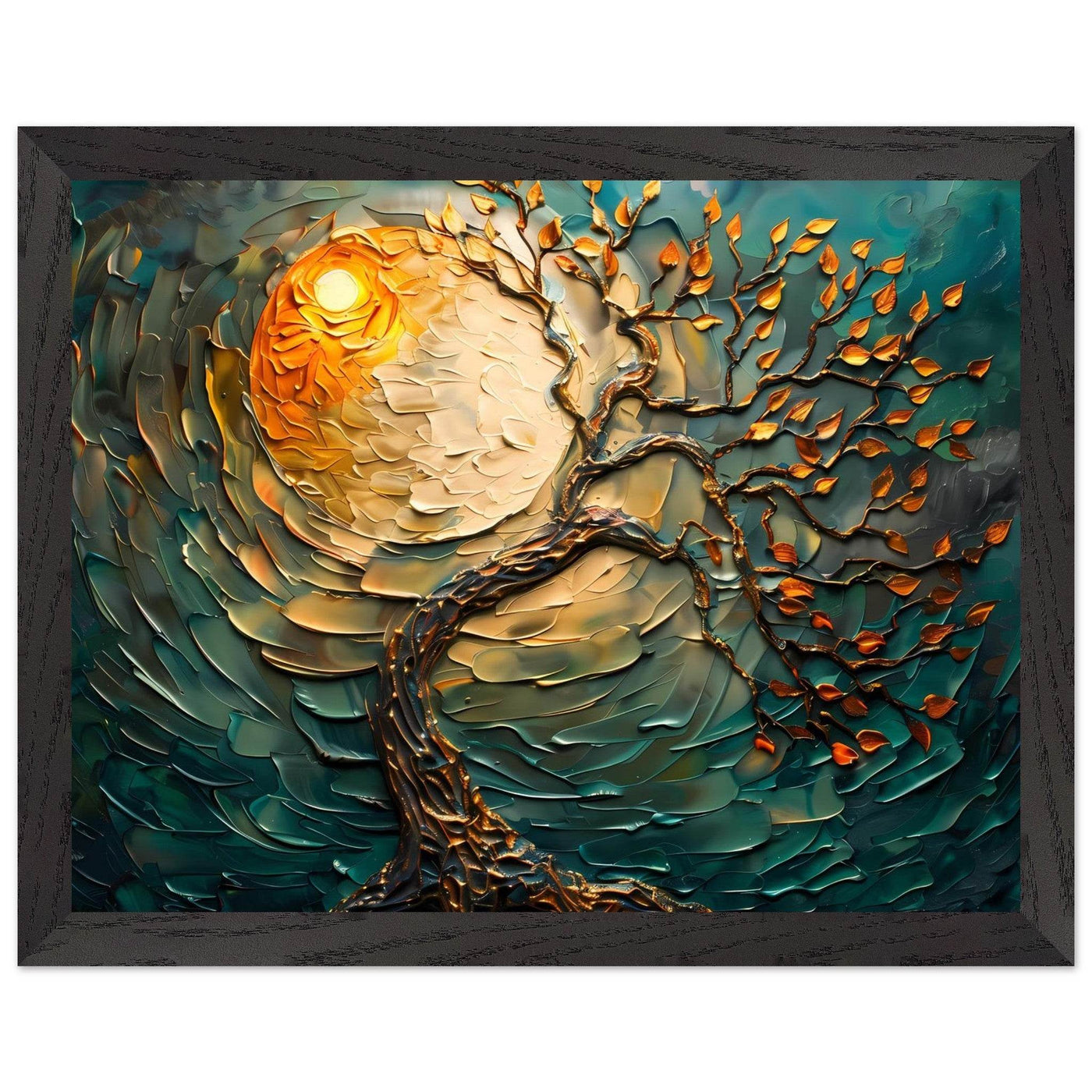 Golden Sunset Emerald Tree of Life Jewelry - Vibrantwalls