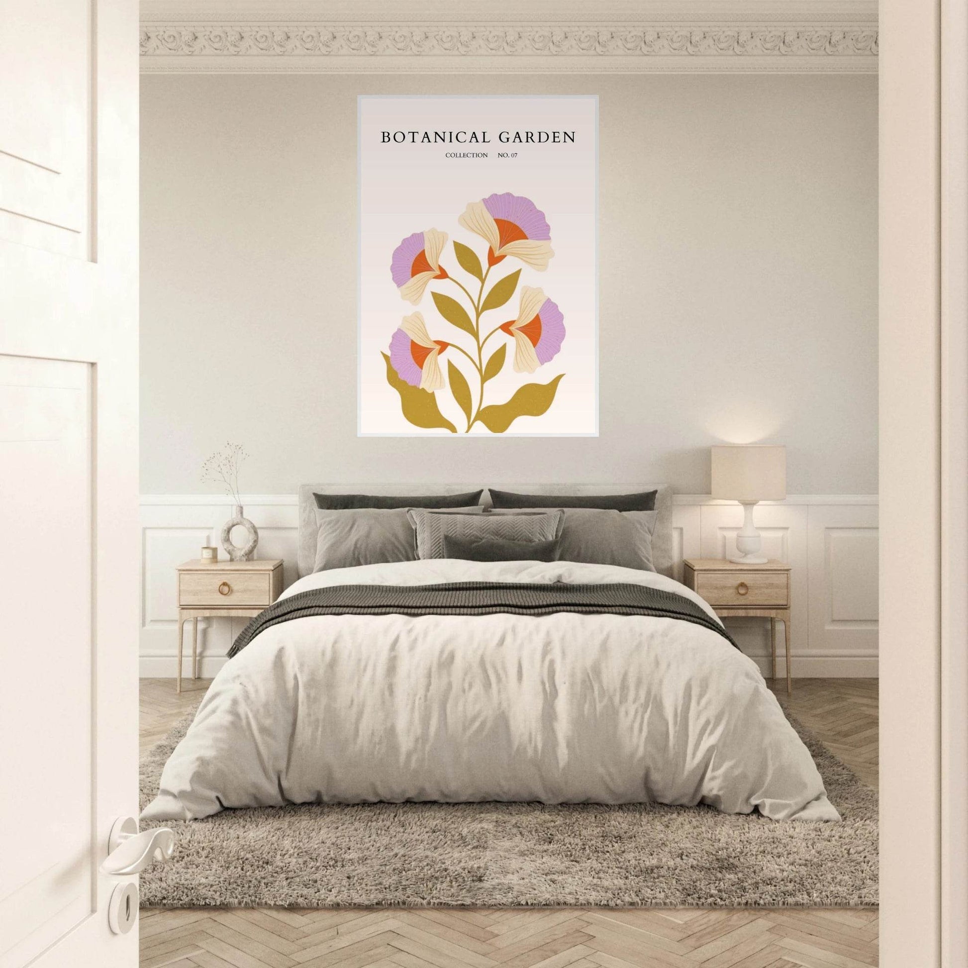 Botanical Garden Framed Poster – Whimsical Floral Art Prints in Soft Hues | Ready-to-Hang Wall Decor - Vibrantwalls