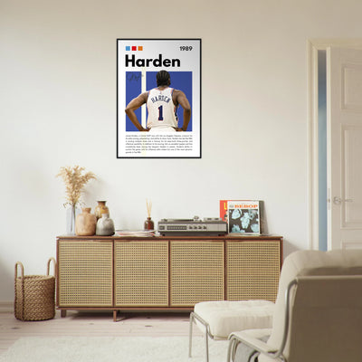 James Harden The Beard Clippers Framed Poster Vibrantwalls